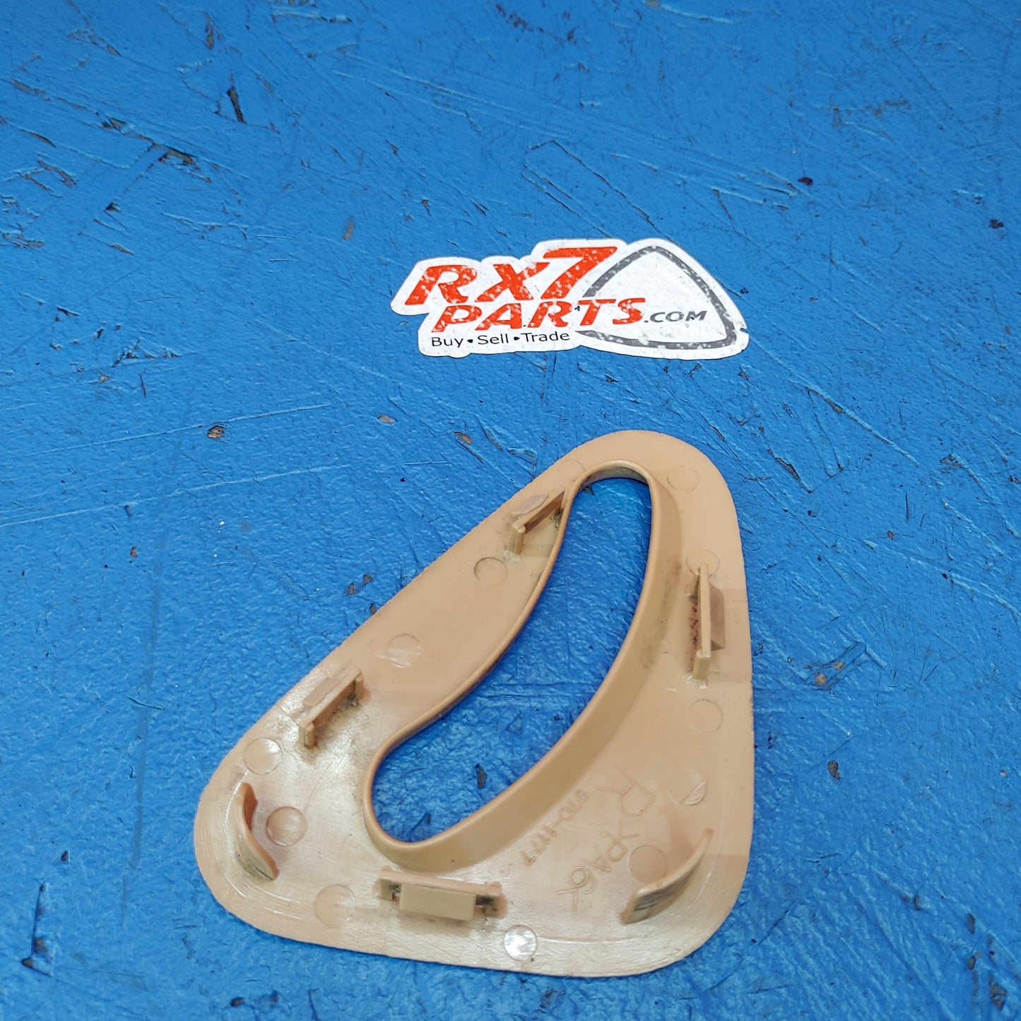 LHD, RHD Right Seatbelt Trim Plastic Cover Triangle (Tan)  RX7 FD FD3S 93 - 02 Mazda S5B28/19