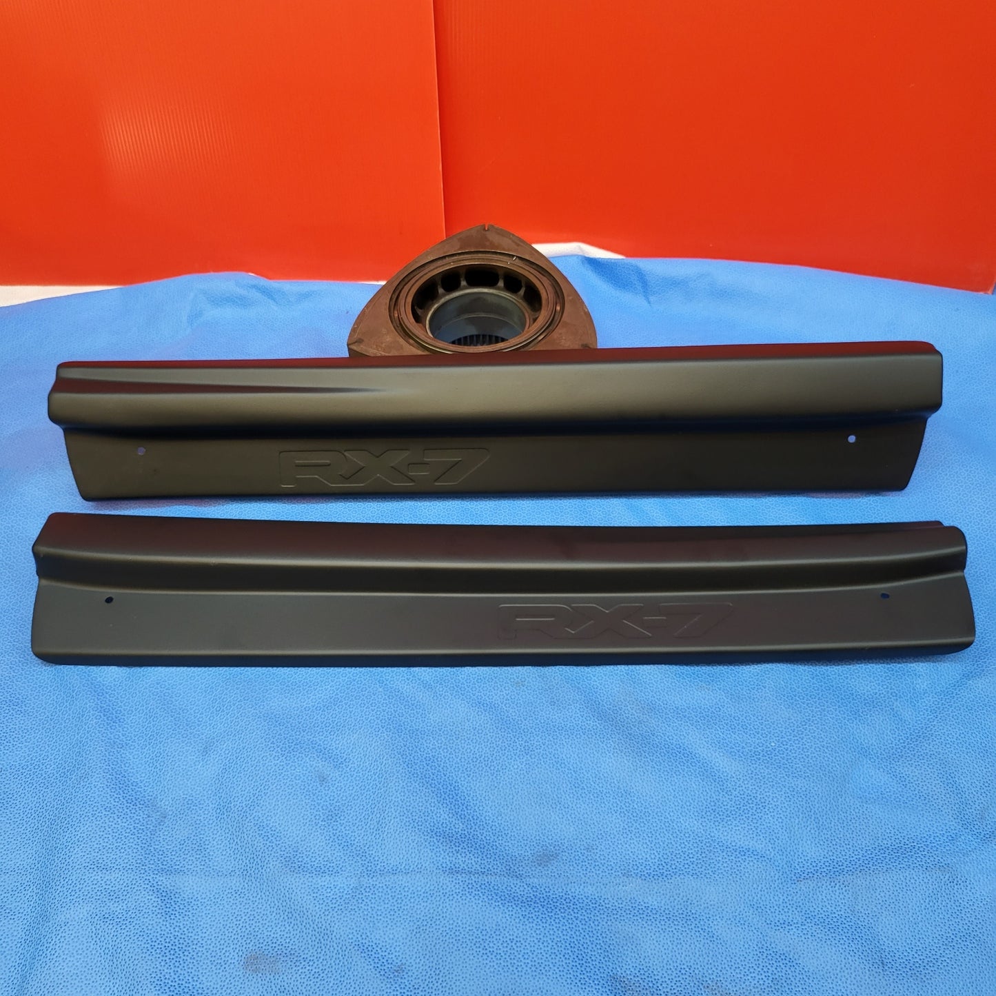 Metal Door Sill Sil Sills OEM Powder coated black Mazda Rx7 FD3S FD - RX7Parts